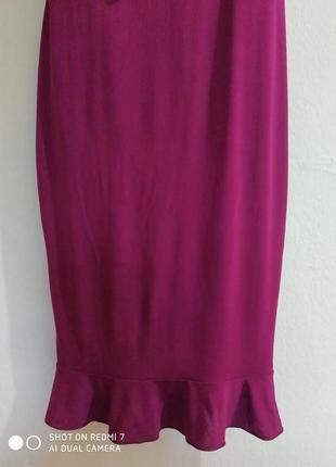 Крутецьке брендове віскозне платтячко кольору фуксія-бордо3 фото