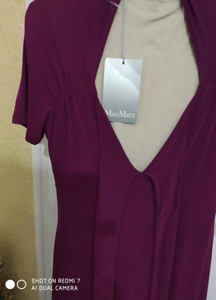 Крутецьке брендове віскозне платтячко кольору фуксія-бордо6 фото