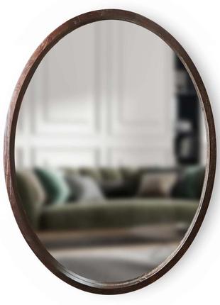 Зеркало овальное luxury wood evolution 45х65 см ясень венге1 фото