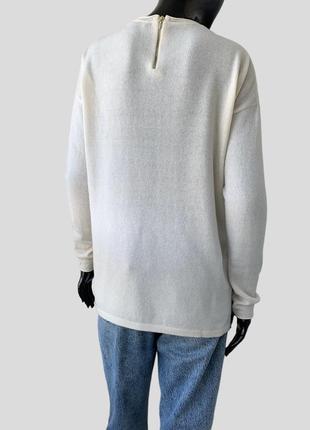 Кашемировый удлиненный джемпер свитер tommy hilfiger свободного кроя оверсайз кашемир / шерсть2 фото