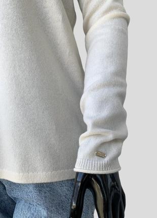 Кашемировый удлиненный джемпер свитер tommy hilfiger свободного кроя оверсайз кашемир / шерсть3 фото