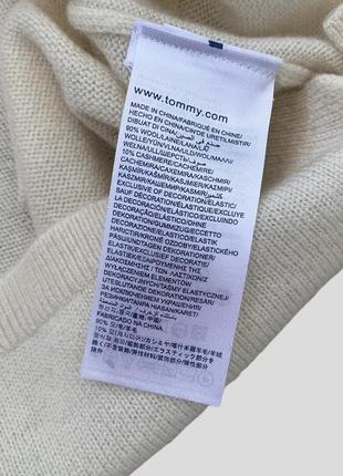Кашемировый удлиненный джемпер свитер tommy hilfiger свободного кроя оверсайз кашемир / шерсть8 фото