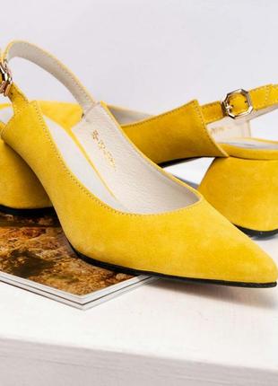 Элитная коллекция! летние туфли с открытой пяткой  натуральная итальянская замша3 фото