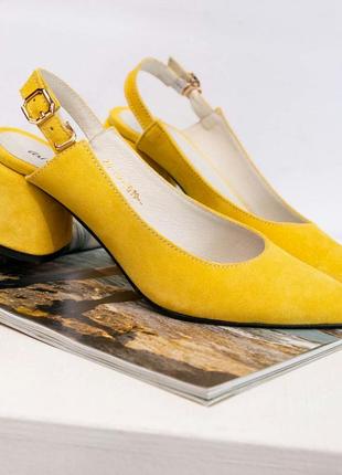 Элитная коллекция! летние туфли с открытой пяткой  натуральная итальянская замша2 фото