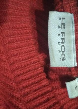 Темно красный свитер джемпер теплый оверсайз-s m l8 фото
