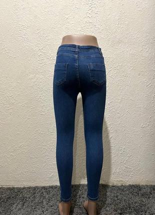 Рваные джинсы синие/женские джинсы синие3 фото