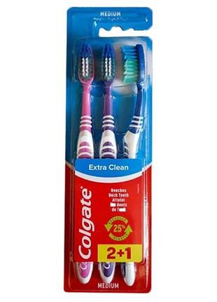 3убна щітка colgate extra clean 3 шт.1 фото