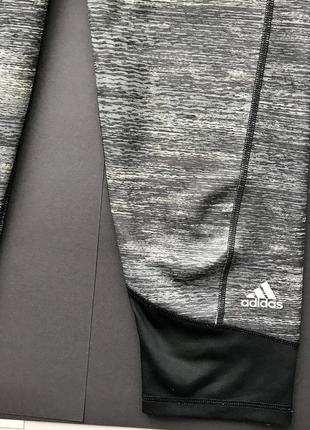 Спортивные серые лосины легенсы в спорт зал спортивнве бриджи adidas4 фото