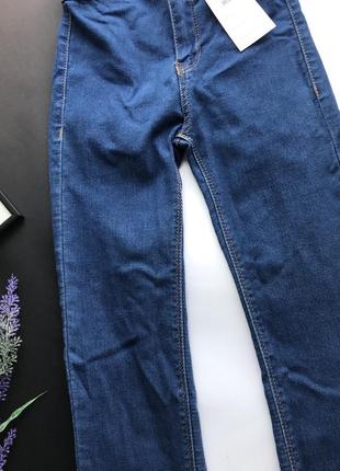 Высокие узкие синие джинсы с высокой посадкой скинни / skinny5 фото