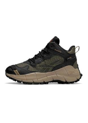 Зимние мужские кроссовки reebok zig kinetica &lt;unk&gt; edge khaki fur