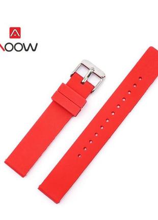 Ремінець силіконовий для годинника 22 мм червоний. браслет для розумних смарт-годинників