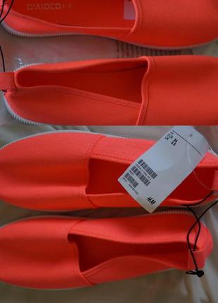 Бавовняні тапочки тапки 36 36.5 літні туфлі кеди сліпони еспадрільї неонові2 фото