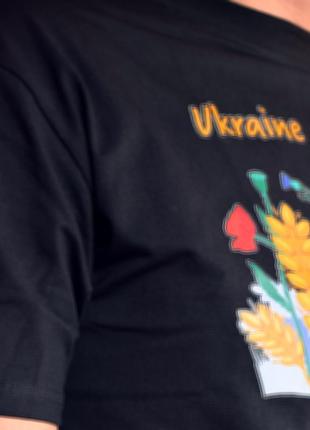 Свитшот с принтом полевые цветы, черный, мужской, украина, бренд малюнки5 фото