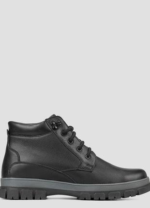 Ботинки низкие мужские  чёрные натуральная кожа украина  vm villomi - размер 40 (26 см)  (модель:4 фото