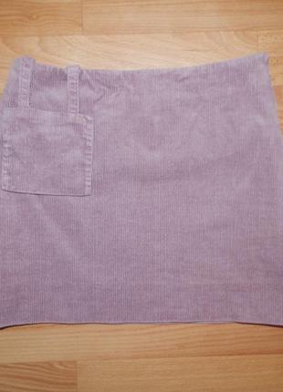 Вельветовая юбка с кармашком-сумочкой на р.134-140