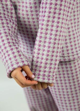 Піжама махрова плюшева для дівчинки, махровая плюшевая пижама для девочки подростка9 фото