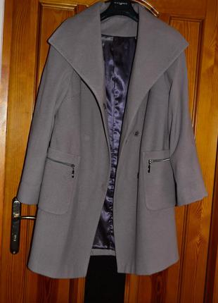 Нежное лавандовое пальто свободного кроя, хл-ххл4 фото