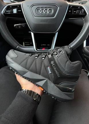 Зимові чоловічі кросівки columbia facet high trinsulate all black termo (термо) 45