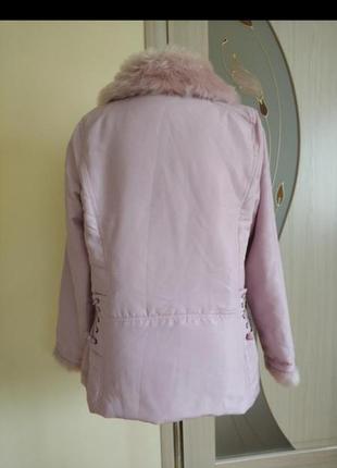 Трендова куртка з шнуровкою рожевого кольору marisota3 фото