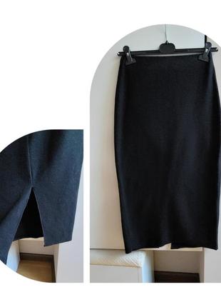 Юбка карандаш миди флисовая