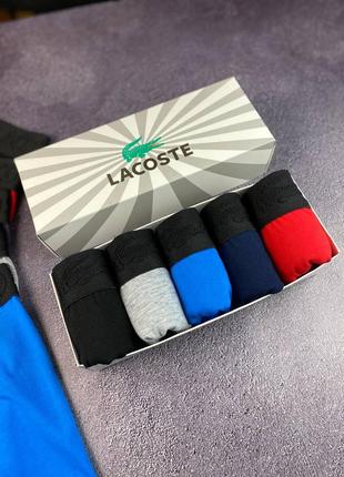 Чоловічі боксери lacoste у наборі 3 шт, 4шт, 5 шт, чоловічі труси фірмові6 фото