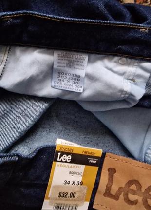 Брендові фірмові демісезонні зимові джинси lee модель regular fit,нові з бірками з сша, розмір 34(33).7 фото
