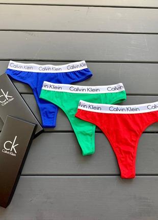 Жіночі стрінги набір 5 шт,4 шт calvin klein набір стрінгів брендових6 фото