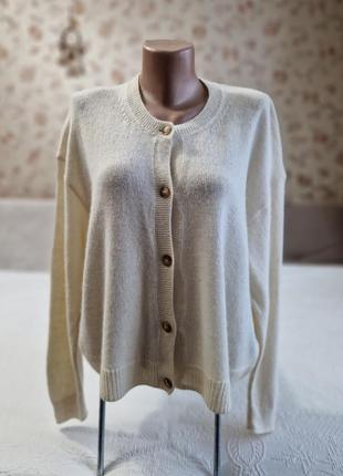 🤍💖🤍 жіноча кофта кардиган вільного крою marc o'polo колір молочний alpaca