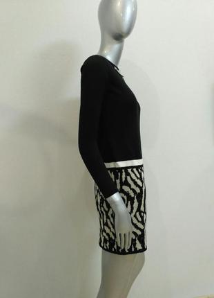 Французька сукня трикотажне з леопардовими вставками, чорного кольору rosa shock2 фото