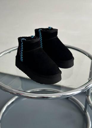 Уггі угги уги угі ugg ultra mini braid platform boot black2 фото