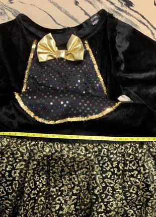 Карнавальний костюм кішка кішечка в спідничці 🐈 велюровий з хутряним хвостиком george (англія)7 фото