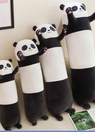 Панда 110 см игрушка подушка мягкая плюшевая черная с белым