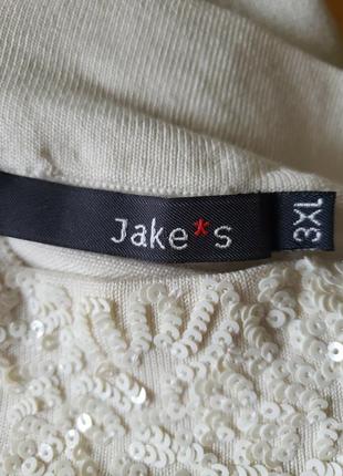 Шелковый шикарный топ гольф с пайетками jake*s 18-20 uk2 фото