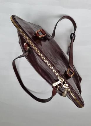 Кожаная сумка miudi, сумка итальялия, брендовая сумка, сумка на плечо,5 фото