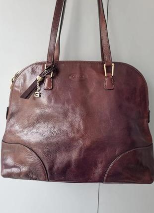 Шкіряна сумка giudi, сумка італія, брендова сумка, сумка на плече,3 фото