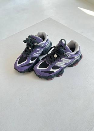 Шикарне стильне жіноче взуття кросівкиnew balance 9060 « violet noir » premium  наложний топ новинка