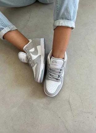 Nike sb dunk parts серые зима parts ❄️ теплые зимние ботинки ботинки fur мех ☔️🌧🌤☀️