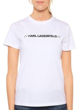 Karl lagerfeld оригинал базовая хлопковая футболка2 фото
