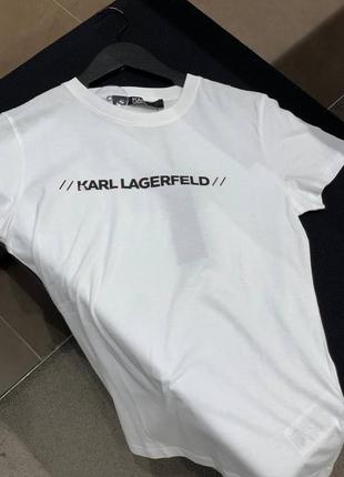 Karl lagerfeld оригинал базовая хлопковая футболка4 фото
