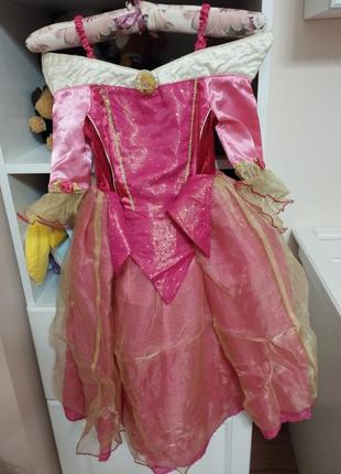 Платье аврора, спящего красавицы, 5-6 лет