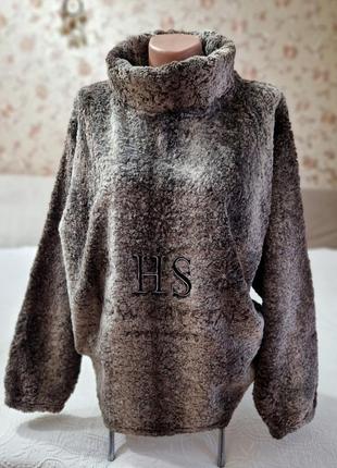 🌈🕊️🌻 женская vintage  теплая кофта флисовая меховая худи шерпа свитер с воротником   high design5 фото