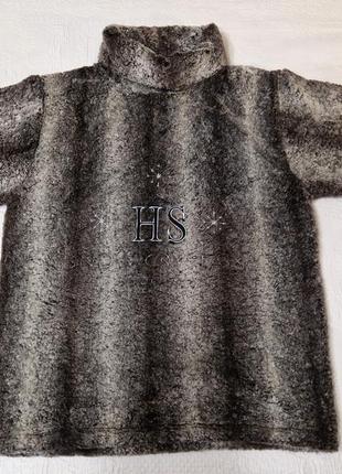 🌈🕊️🌻 женская vintage  теплая кофта флисовая меховая худи шерпа свитер с воротником   high design7 фото
