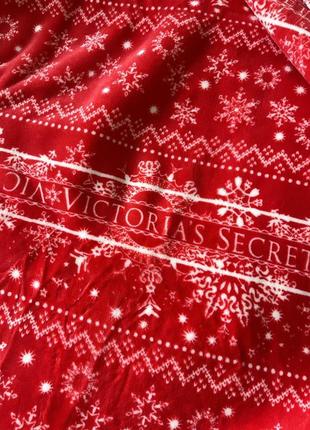 Плед теплый плюшевый новогодний виктория сикрет выктория сикрет victorias secret красный3 фото