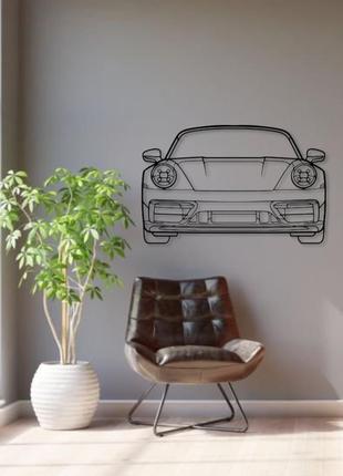 Авто porsche 911 992, декор на стену из металла2 фото
