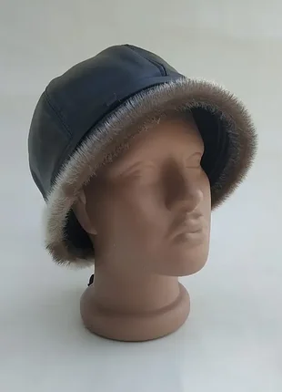 Зимняя комбинированная шляпа