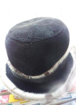 Зимняя комбинированная шляпа6 фото