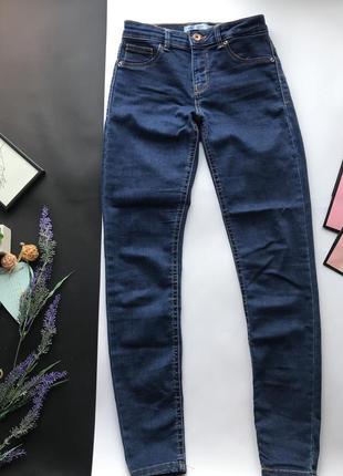 Высокие узкие синие джинсы с высокой посадкой скинни / skinny3 фото