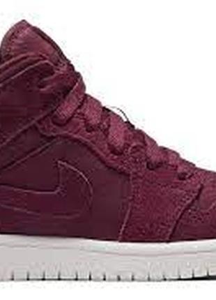 Кроссовки nike little kid's air jordan retro 1 mid bordeaux