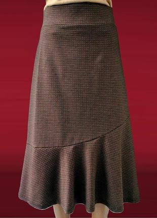 Брендовая юбка миди next гусиная лапка. размер uk12/eur40.4 фото