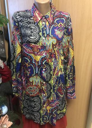 Тонкая легкая рубашка 💯 % хлопок винтаж